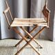 Fauteuil vintage pliant en rotin