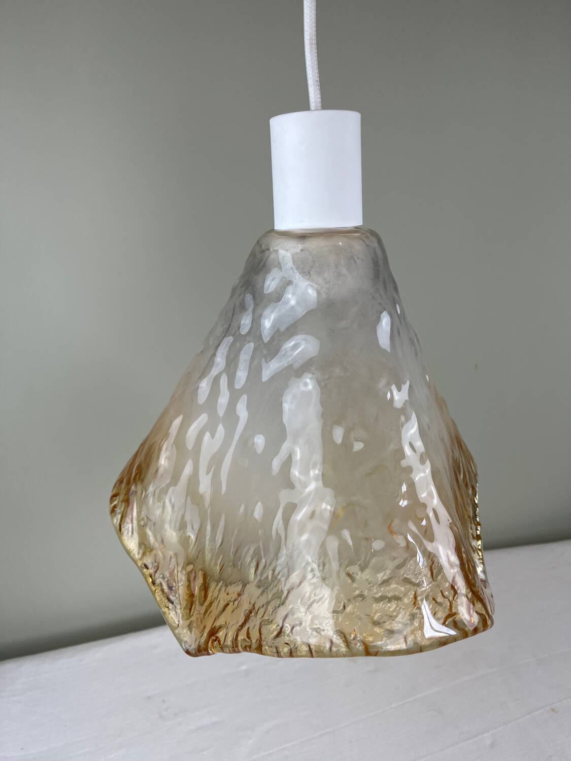 Amber glass pendant