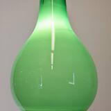 Green opaline water drop pendant light from the 50s/60s