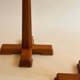 Graphic wooden stool pairs