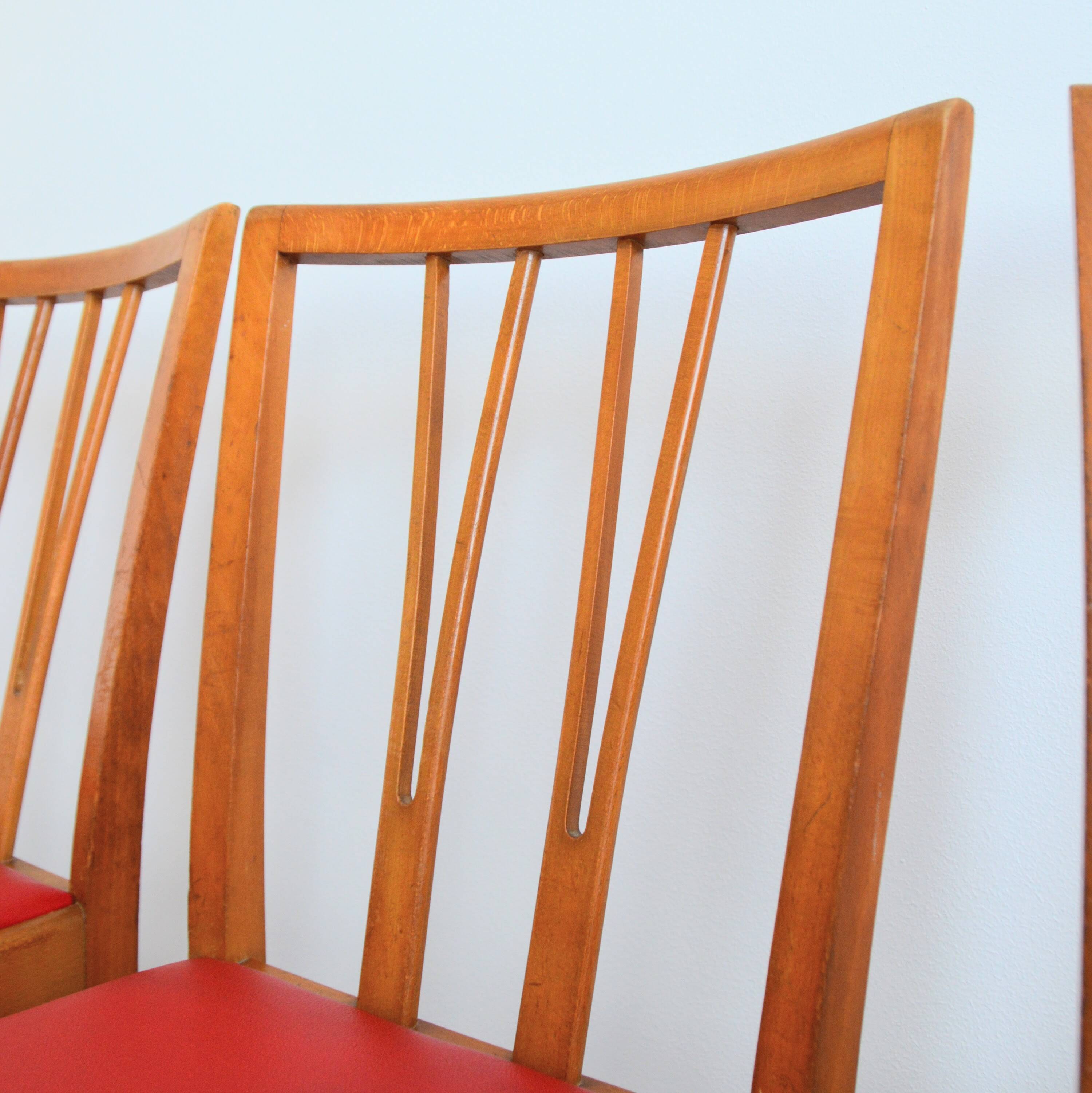 Suite de 6 chaises 1960 Bistrot vintage