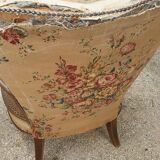 Pair of armchairs in walnut 1930