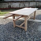 Solid oak farmhouse table with extensions