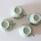 Ensemble de 4 tasses vertes et beiges Villeroy et Boch, vintage