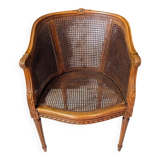 Louis XVI style office chair, fully caned