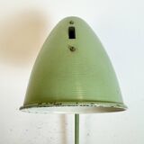 Green industrial workshop table lamp, 1960s