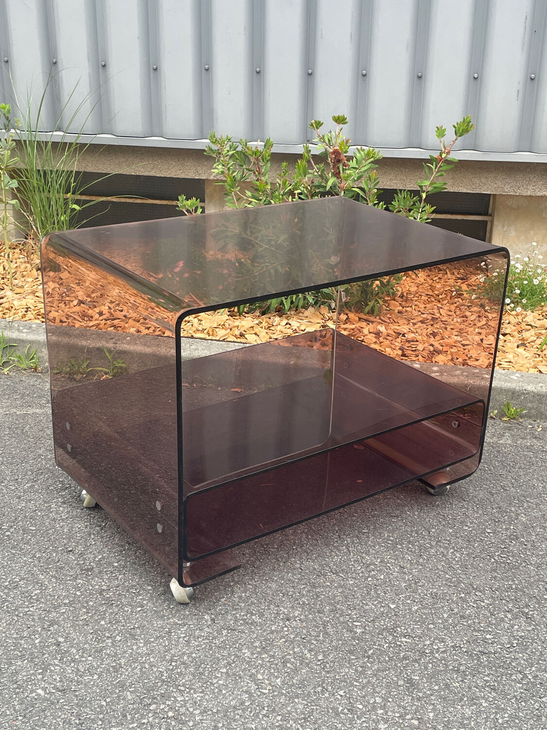 Smoked Plexiglass furniture by Éric Maville