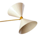 Lustre asymétrique butterfly blanc et doré