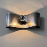 Applique vintage, métal brossé, France, 1970