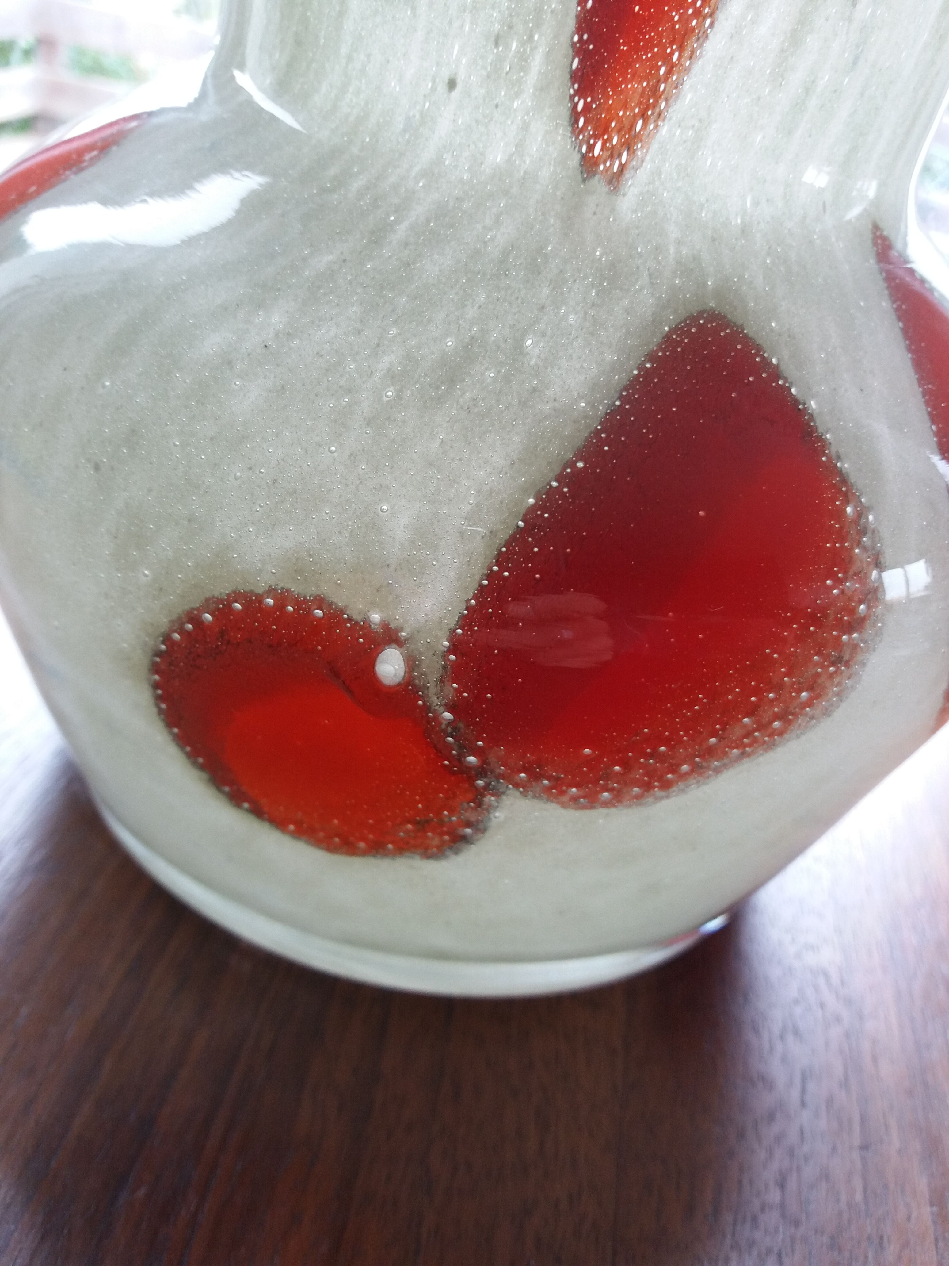 Blown glass vase 70s
