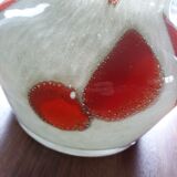 Vase en verre soufflé années 70