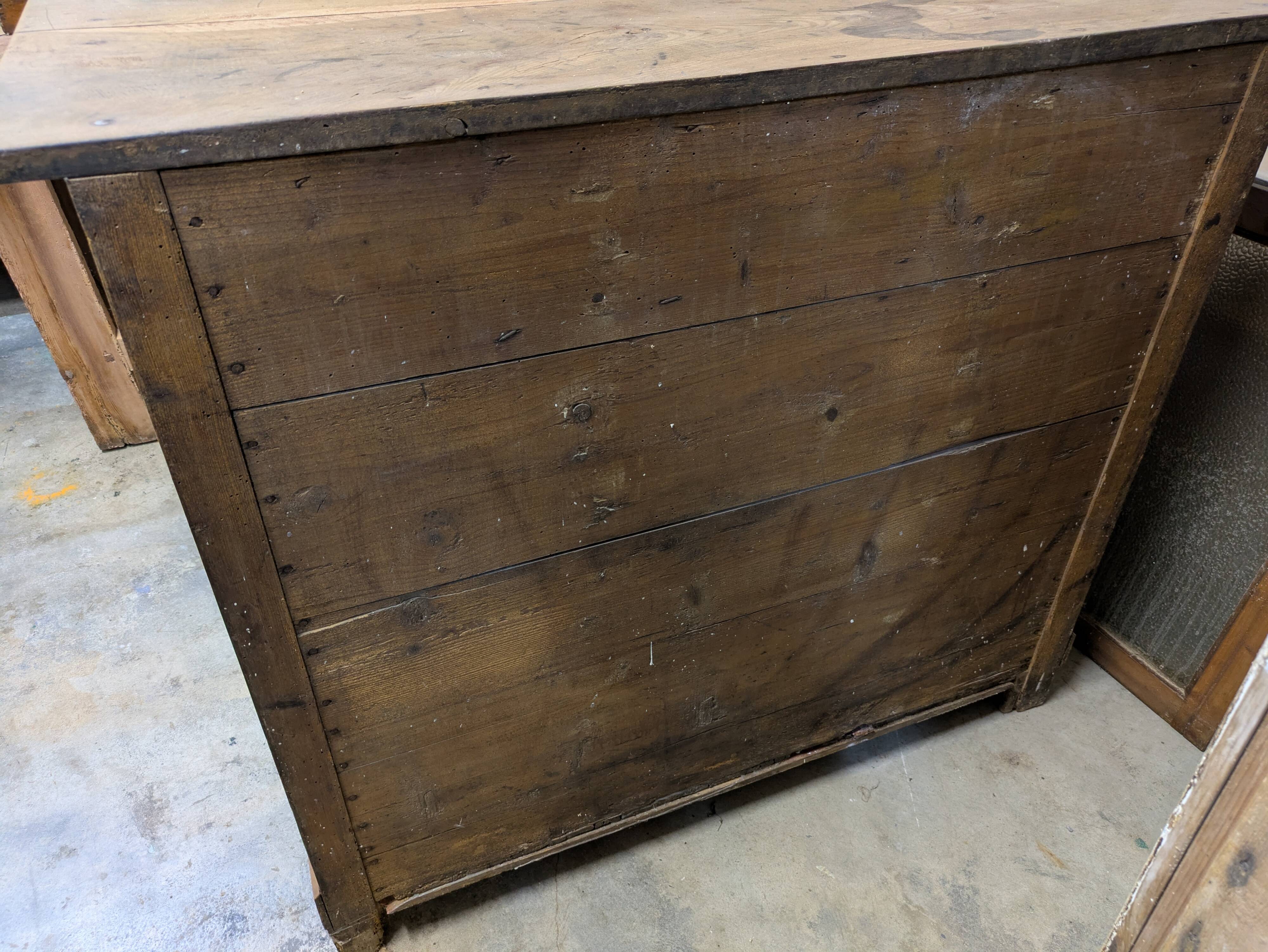 Vintage Raw Wood Buffet Flea Market