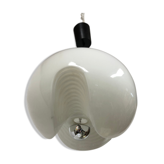 Chandelier opalin white design Peill & Putzler 1970