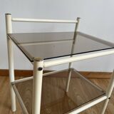 Smoked glass bedside table