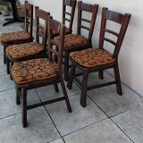 6 vintage brutalist chairs from the 1950s.