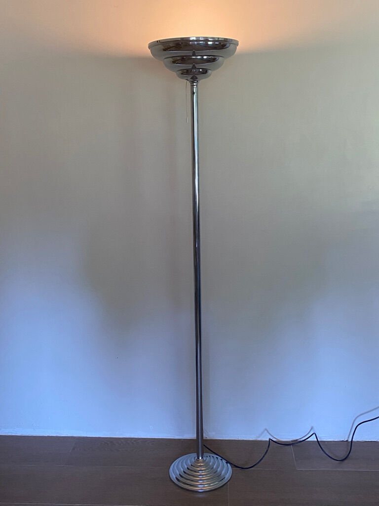 Floor lamp chrome metal