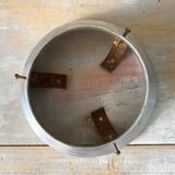 Art Deco blue granite and gold ball ceiling light