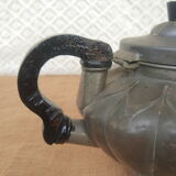 Antique Sheffield Broadhead Stamped Pewter Teapot Vintage