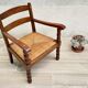 Wood armchair turned mulched way