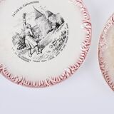 Set of 8 old talking plates - Digoin