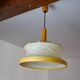 "Cocoon" pendant light, resin and pine, Italy, 1970
