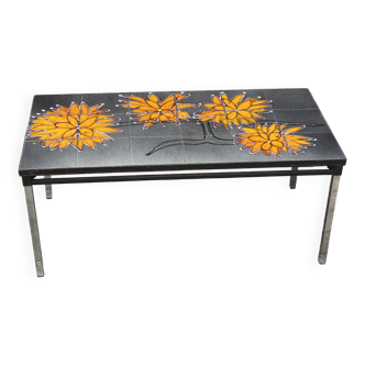 Table carrelée en céramique vintage Adri