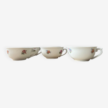 6 tasses à café en porcelaine Chauvigny