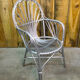 Fauteuil rotin & osier bras courbés