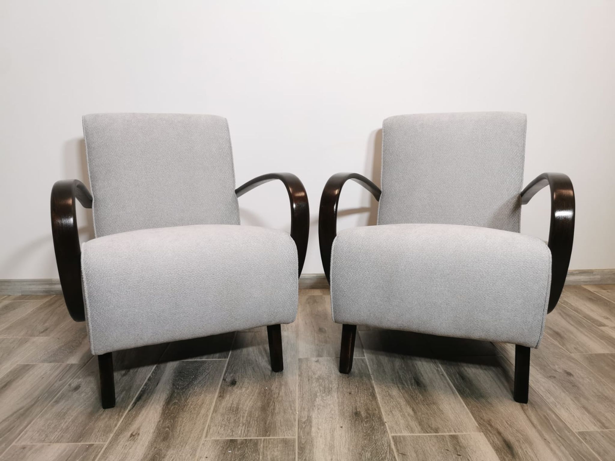 Fauteuils de Jindrich Halabala, années 1940, Set de 2