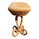 large rope and raffia lamp