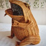 Wicker frog magazine holder Olivier Cajan
