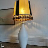 Large opaline and brass table lamp from the 60s