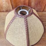 Vintage rattan bohemian pendant light.