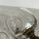 Verres à pied de type Roemer, couleur ambrée  