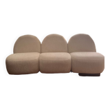 Sofa 3 places rounded shape