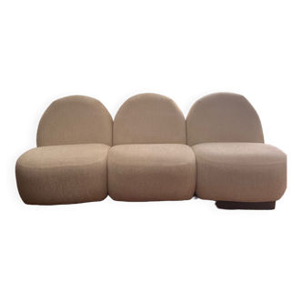 Sofa 3 places rounded shape