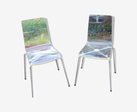 Paire de chaises transparentes Armet Italy