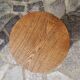Pair of solid wood tripod stools