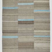 6x10 Blue Brown Handmade Kilim Rug, 190x308Cm