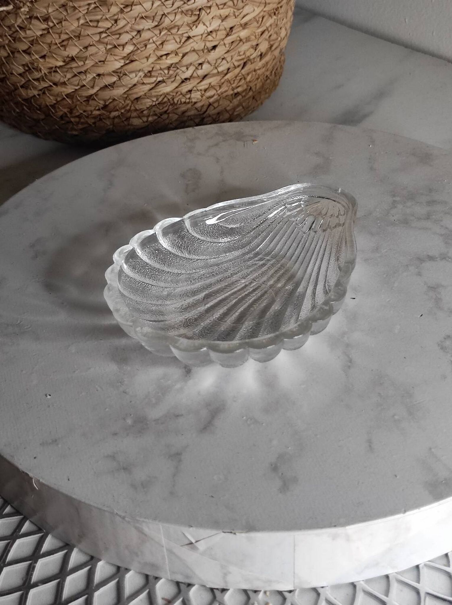 Coupelle coquille saint jacques en cristal