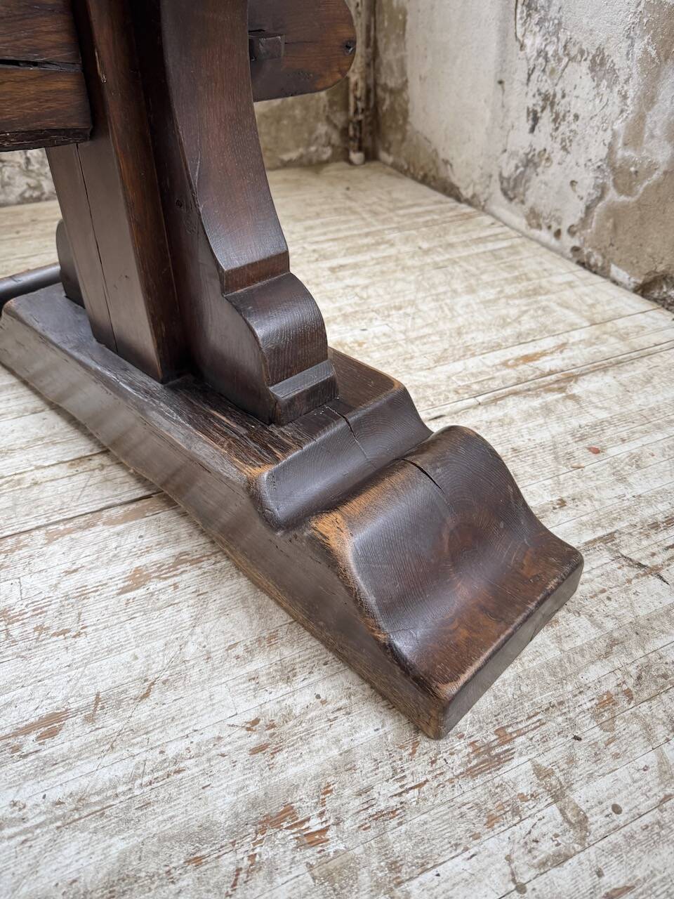 Table de monastère XXL en chêne, 19ème s.