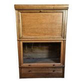 Buffet à boissons vintage style Globe Wernicke, meuble bar modulaire en acajou, vitrine des années 1960