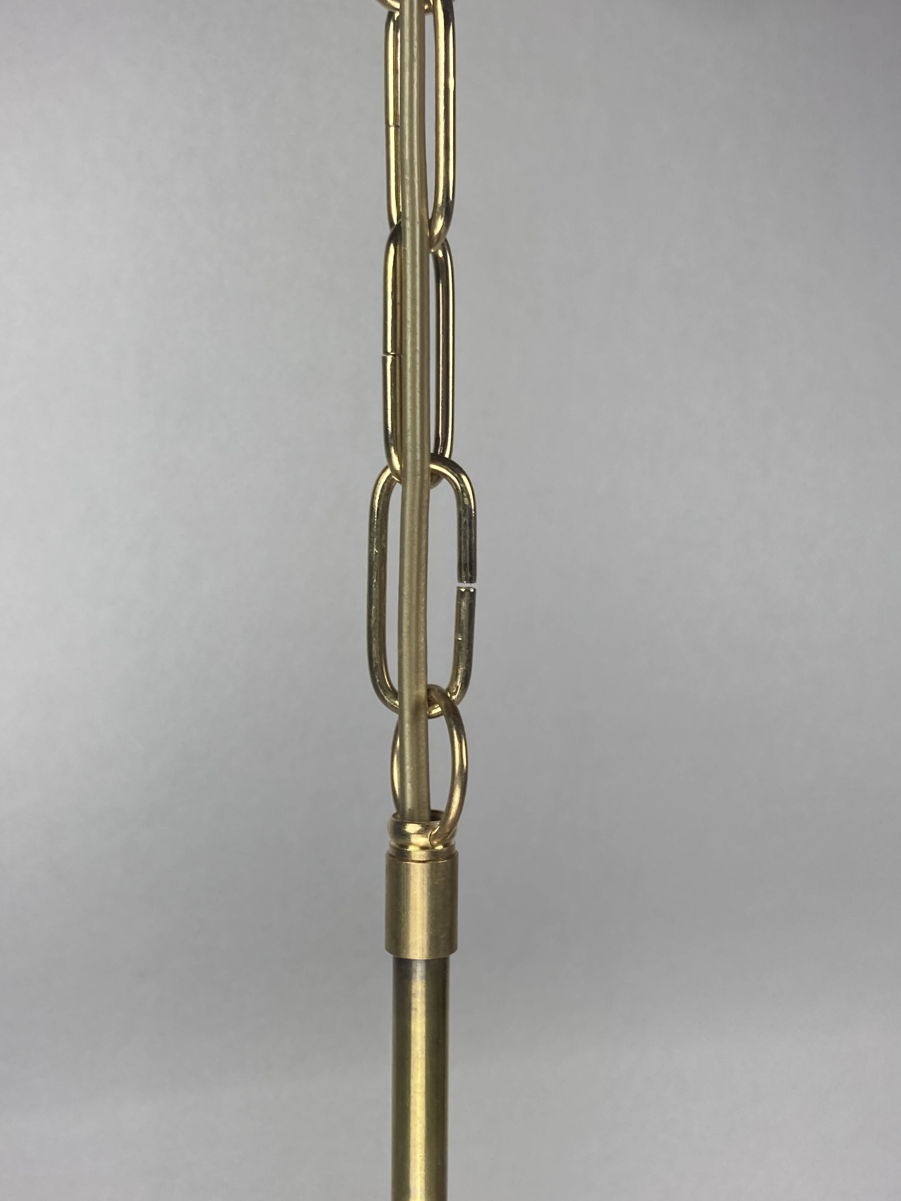 Pencil Split Reed, Rattan, Bamboo & Brass Pendant Lamp, 1970s