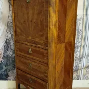 Antique marquetry secretary in Louis XV style – marble top