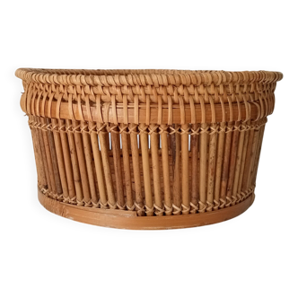 Vintage rattan basket