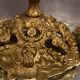 Pair of candlesticks mounted in late nineteenth century bronze lamp base Renaissance style
