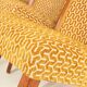 Vintage dining chairs art deco geometric jacquard set of 6
