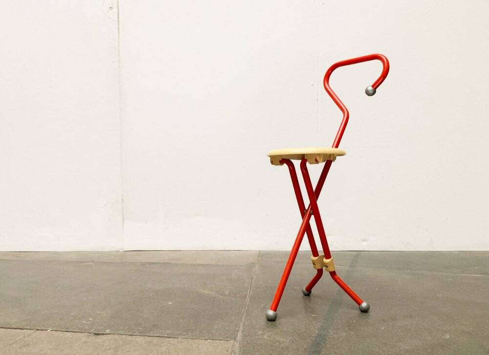 Postmodern Italian folding stool Ulisse by Ivan Loss for Sandrigarden, 1980s.