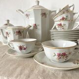 Antique tea set in Chauvigny porcelain
