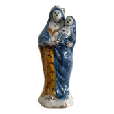 18th century Virgin Mary in Nevers earthenware